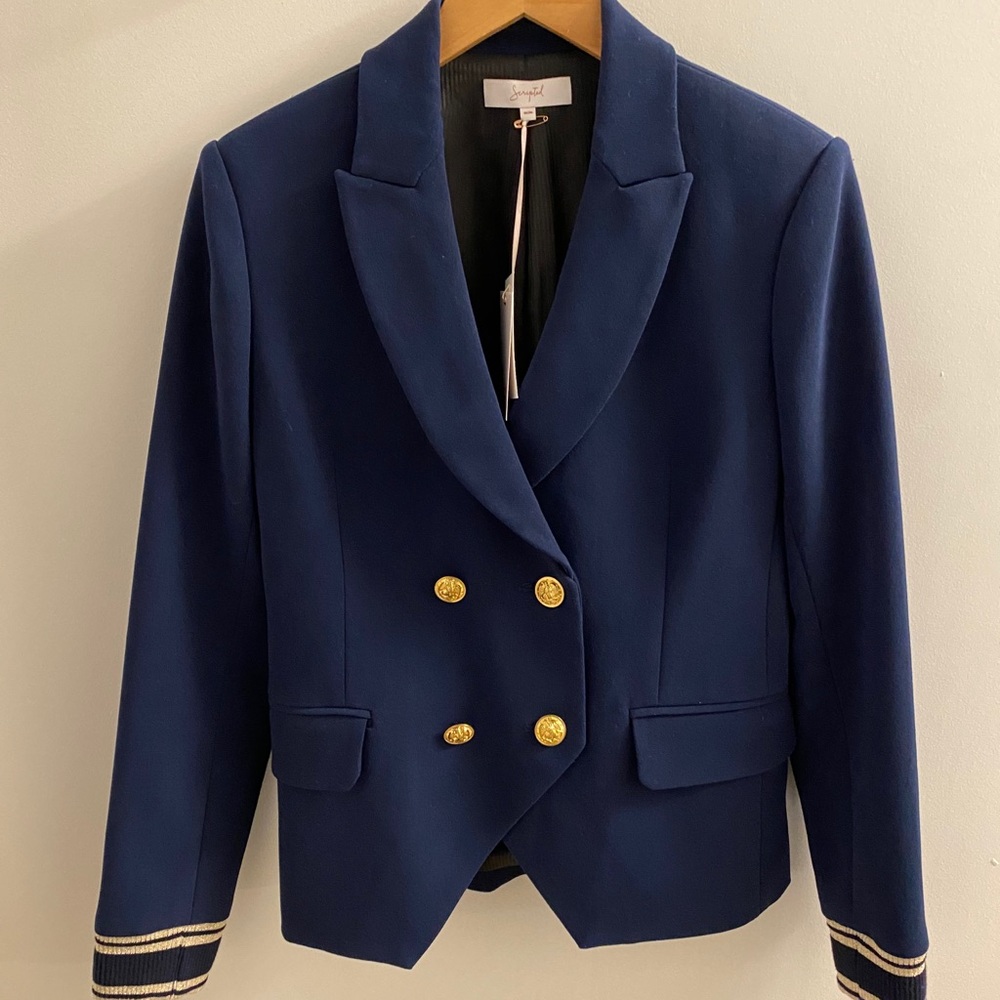 Scripted Blue Blazer